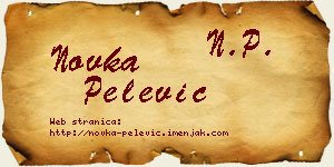 Novka Pelević vizit kartica